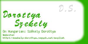 dorottya szekely business card