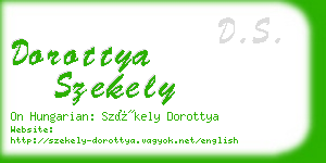dorottya szekely business card
